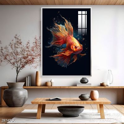 Tranh cá chép hoa sen