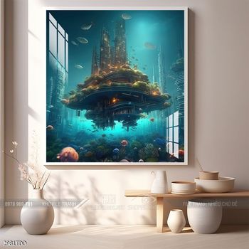 Tranh treo tường cá heo dễ thương