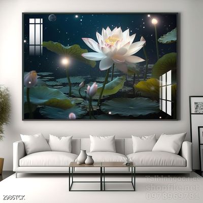 Tranh cá chép hoa sen cực đẹp