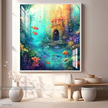 Tranh cá heo đẹp độc đáo