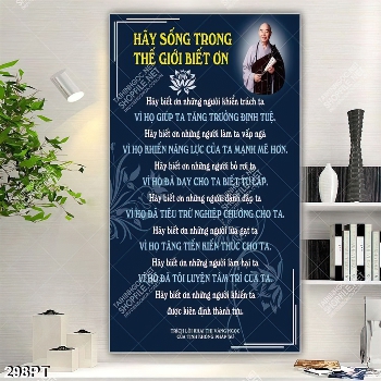 Tranh trang trí phòng thờ lời phật dạy