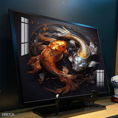 Tranh cá chép hoa sen cực đẹp