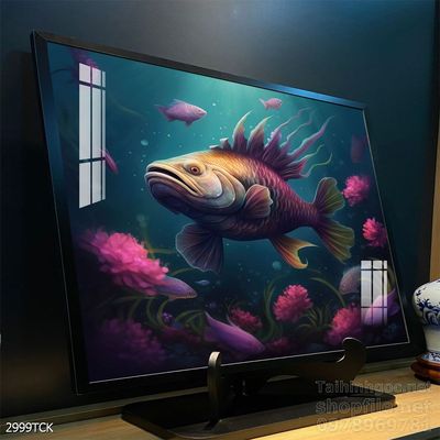 File tranh cá chép hoa sen mẫu mới nhất