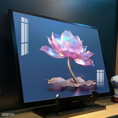 Mẫu tranh decor tường cá chép hoa sen