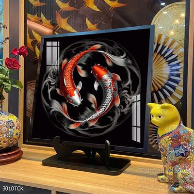 Tranh cá chép hoa sen