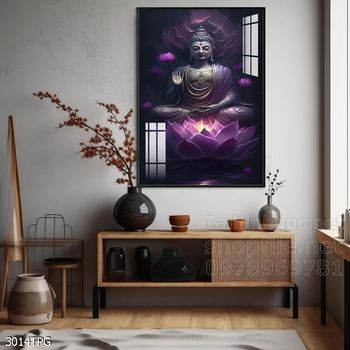 File tranh Phật giáo decor trang trí tường nhà phòng thờ