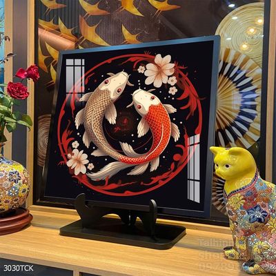 Tranh cá chép hoa sen cực đẹp