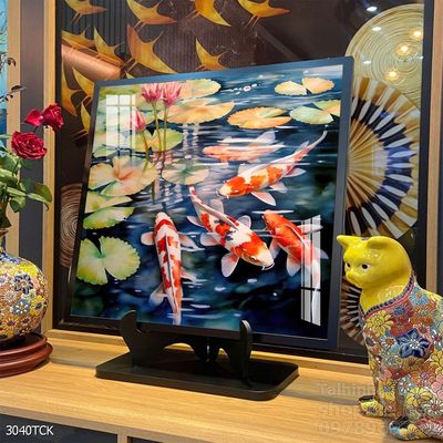 Tranh cá chép hoa sen treo tường mang nhiều ý nghĩa