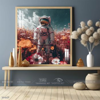 Tranh 3D phi hành gia vũ trụ