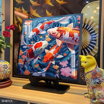 Tranh cá chép hoa sen cực đẹp