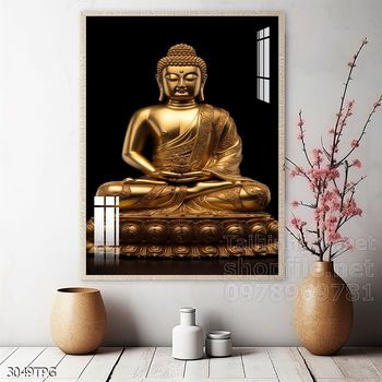 Tranh tranh trí tường phật giáo sang trọng