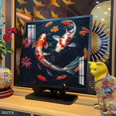 File tranh cá chép hoa sen mẫu mới nhất