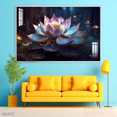 Tranh cá chép hoa sen treo tường mang nhiều ý nghĩa