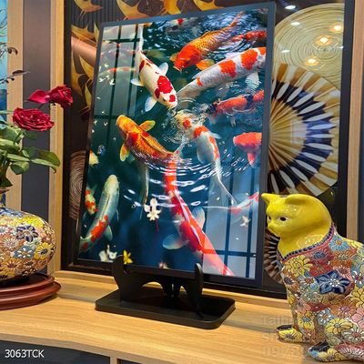 Tranh cá chép hoa sen