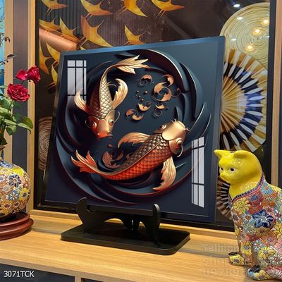 Tranh cá chép hoa sen