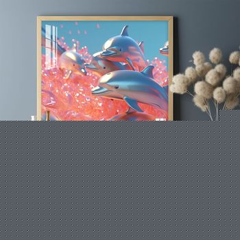 Tranh treo tường những chú cá heo đáng yêu
