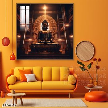 Tranh tranh trí tường phật giáo sang trọng