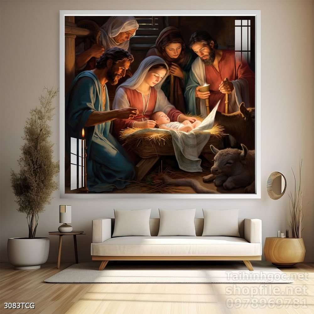 File tranh công giáo decor trang trí tường phòng thờ