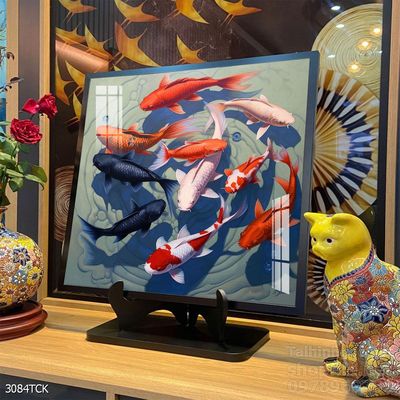 Tranh cá chép hoa sen treo tường mang nhiều ý nghĩa