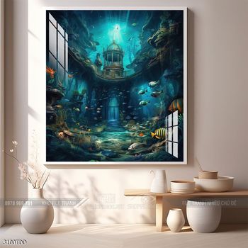 Tranh treo tường cá heo đại dương