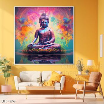 Tranh tranh trí tường phật giáo sang trọng