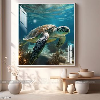 Tranh cá heo dưới lòng đại dương tuyệt đẹp