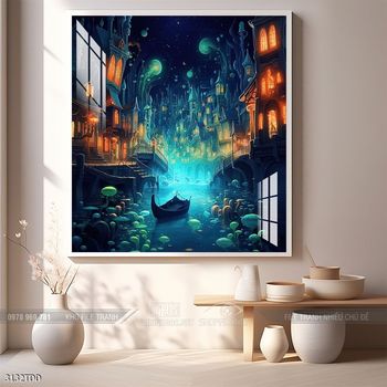 Tranh cá heo đẹp độc đáo