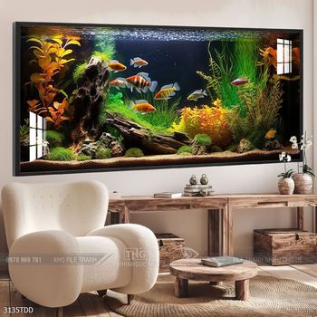 Tranh treo tường cá heo đại dương