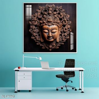 Tranh tranh trí tường phật giáo sang trọng