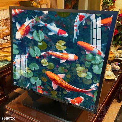 File tranh cá chép hoa sen mẫu mới nhất