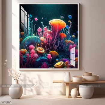 Tranh cá heo đẹp độc đáo