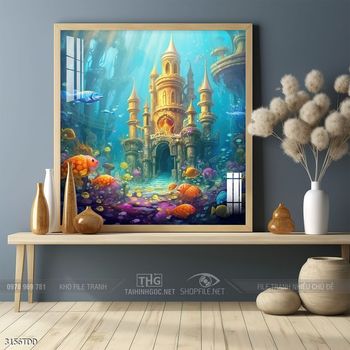 Tranh treo tường cá heo dễ thương