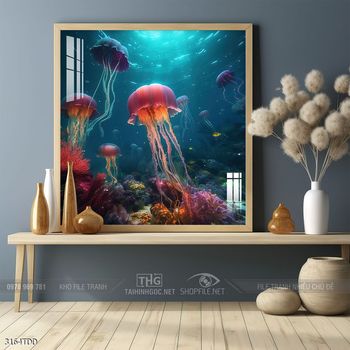 Tranh cá heo đại dương