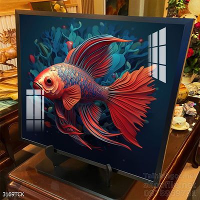 Tranh cá chép hoa sen