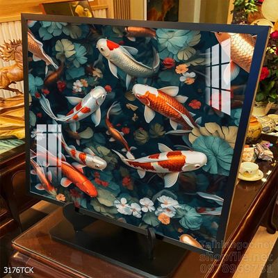 Tranh cá chép hoa sen đẹp mang nhiều ý nghĩa