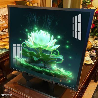 Tranh cá chép hoa sen nghệ thuật hiện đại