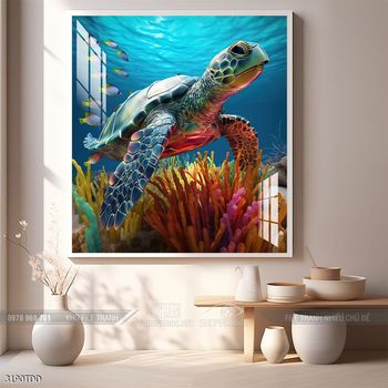 Tranh cá heo nghệ thuật độc đáo