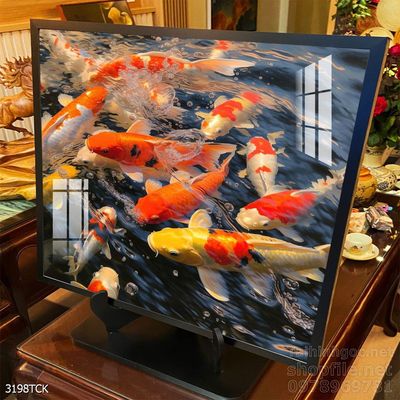 Tranh cá chép hoa sen cực đẹp