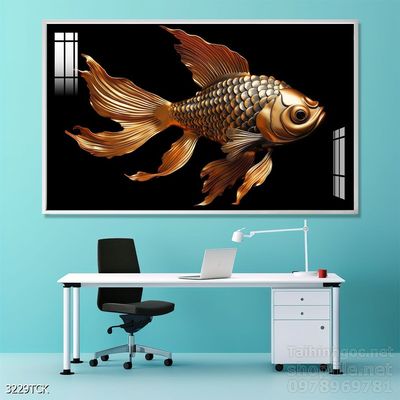 Tranh cá chép hoa sen đẹp mang nhiều ý nghĩa