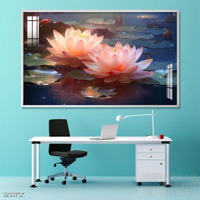 Tranh cá chép hoa sen cực đẹp