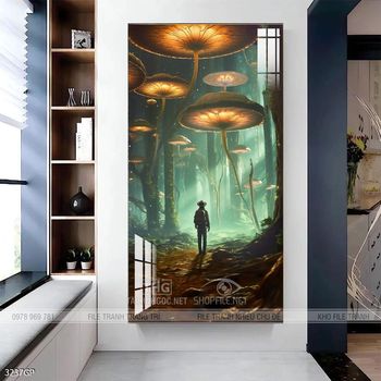 Tranh phi hành gia decor tường nhà