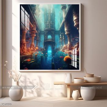 Tranh cá heo nghệ thuật độc đáo