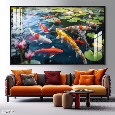 Tranh cá chép hoa sen treo tường mang nhiều ý nghĩa