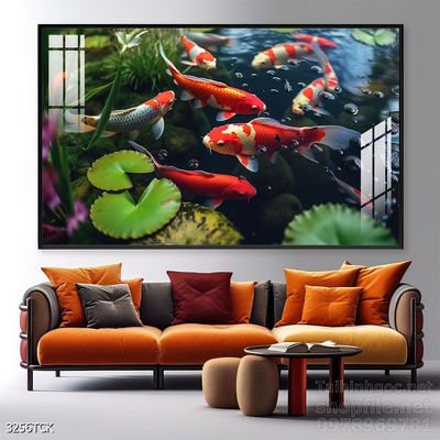 Tranh cá chép hoa sen đẹp mang nhiều ý nghĩa