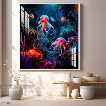 Tranh cá heo đẹp độc đáo