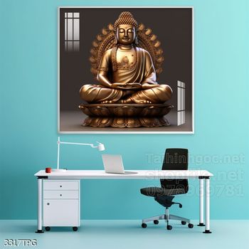 Tranh tranh trí tường phật giáo sang trọng