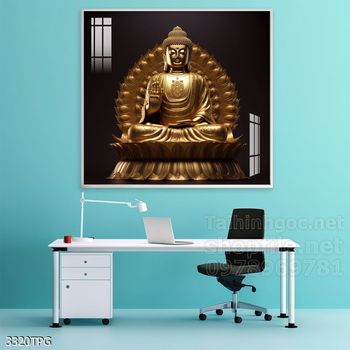 File tranh Phật giáo decor trang trí tường nhà phòng thờ