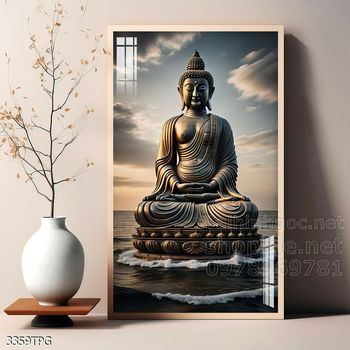File tranh Phật giáo decor trang trí tường nhà phòng thờ