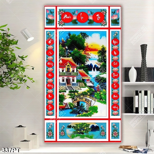 Tranh gắn tường thư pháp in uv