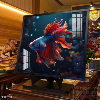 Tranh cá chép hoa sen đẹp mang nhiều ý nghĩa